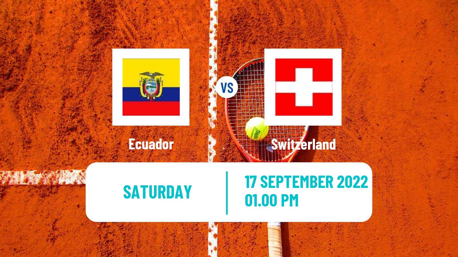 Tennis Davis Cup World Group I Teams Ecuador - Switzerland