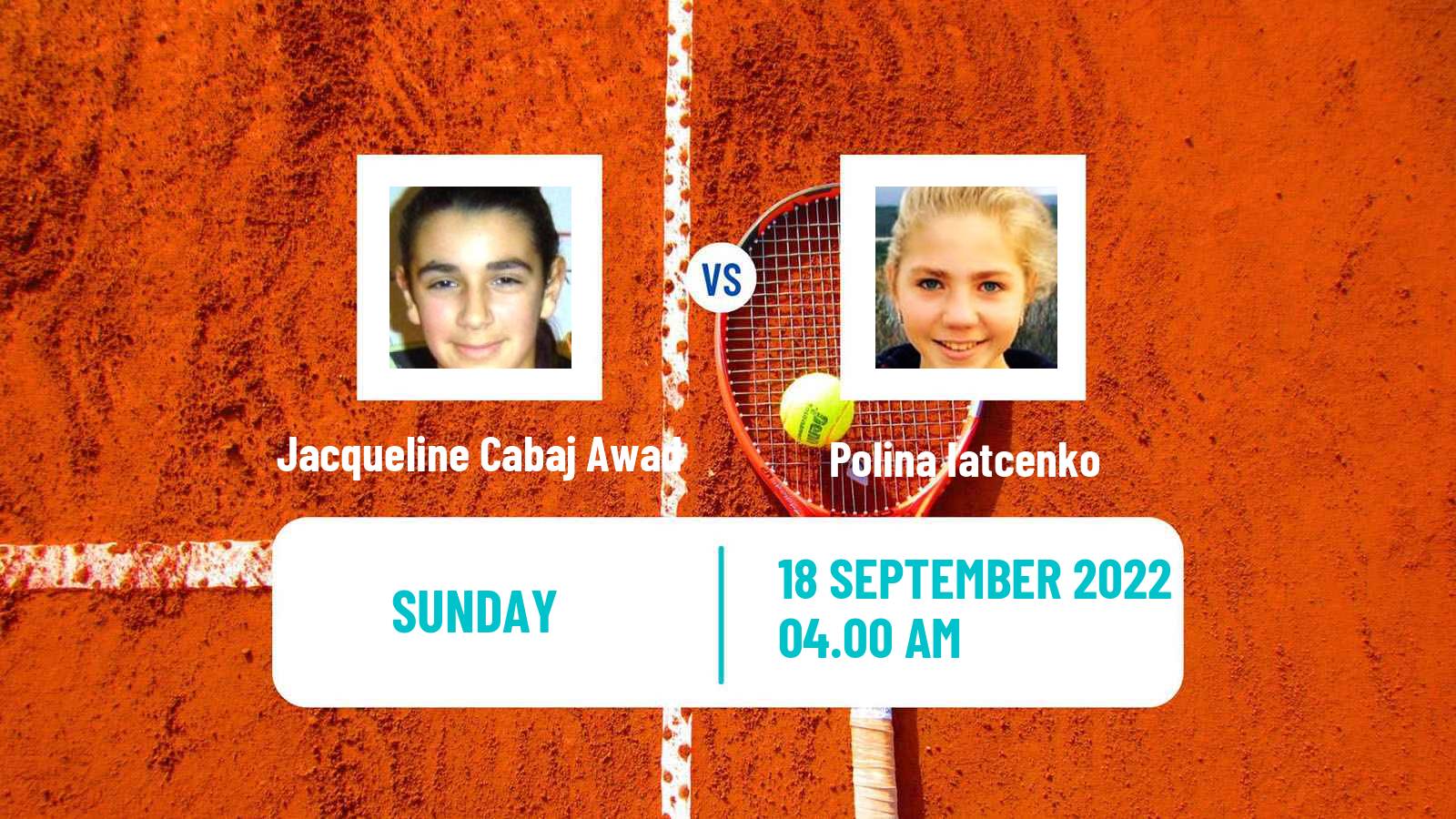 Tennis ITF Tournaments Jacqueline Cabaj Awad - Polina Iatcenko