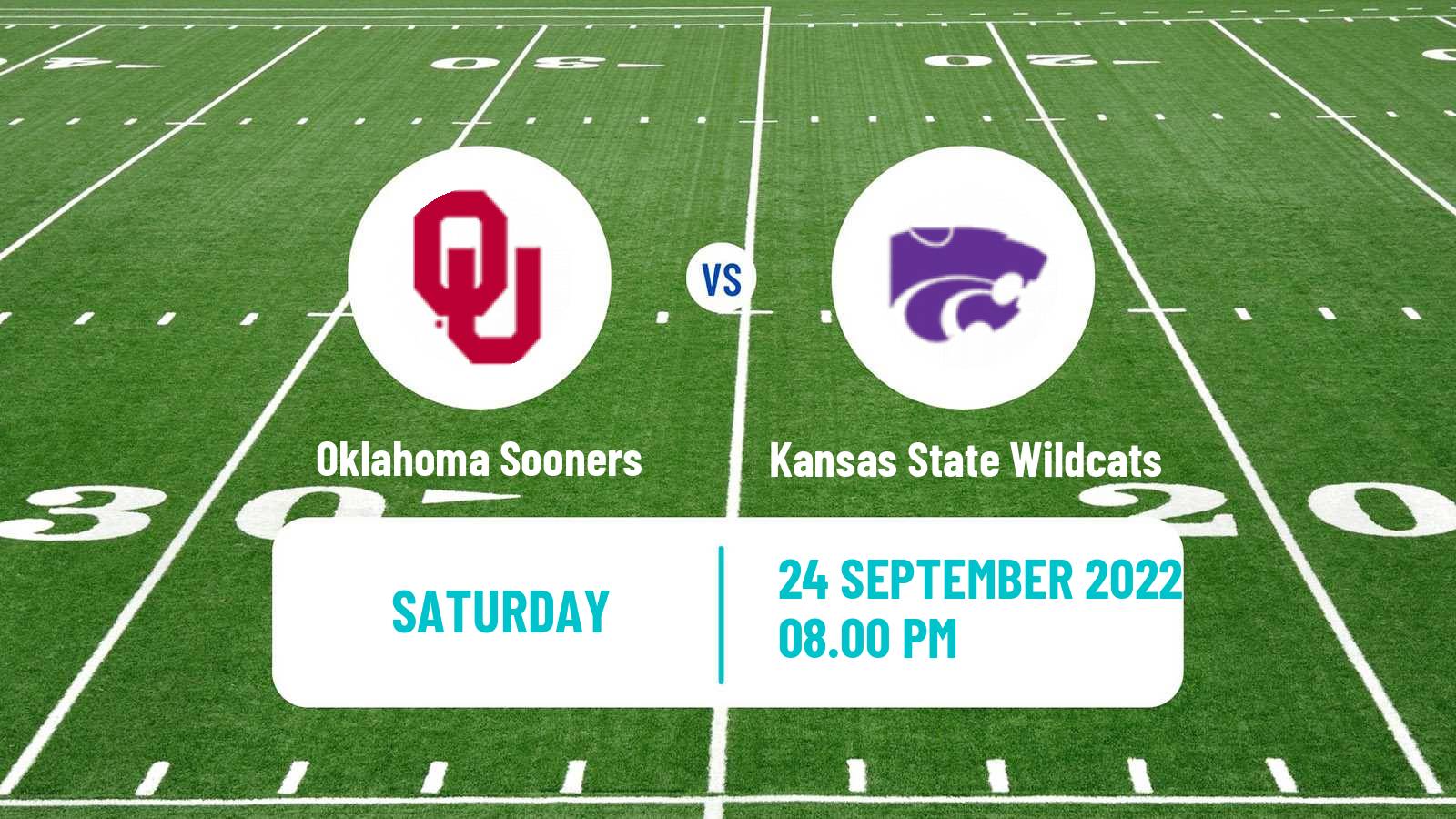 American football NCAA College Football Oklahoma Sooners - Kansas State Wildcats