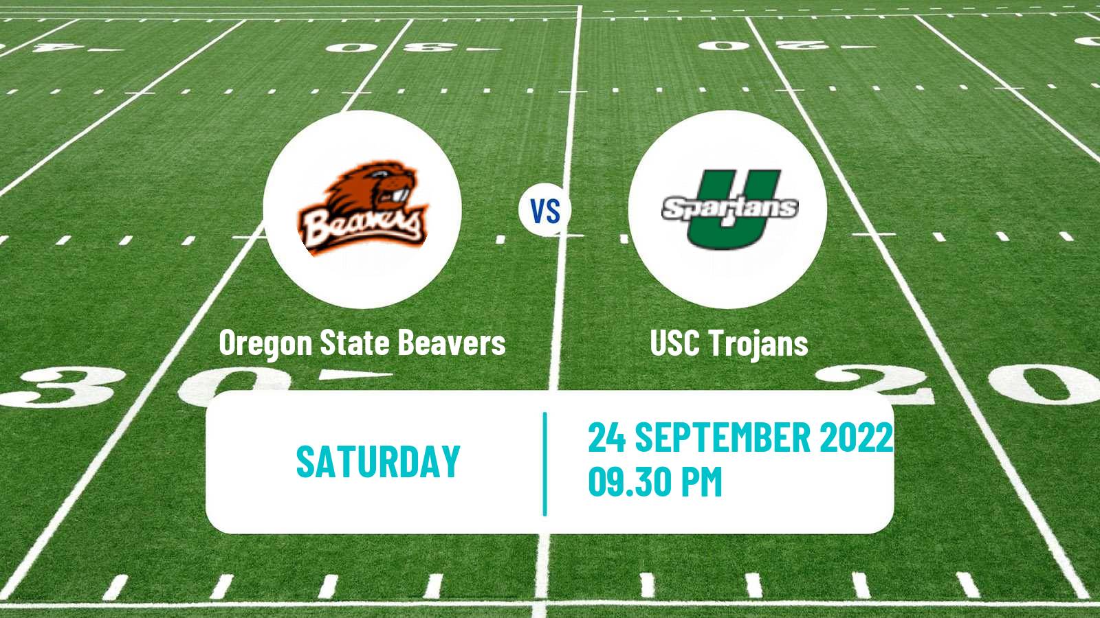 American football NCAA College Football Oregon State Beavers - USC Trojans