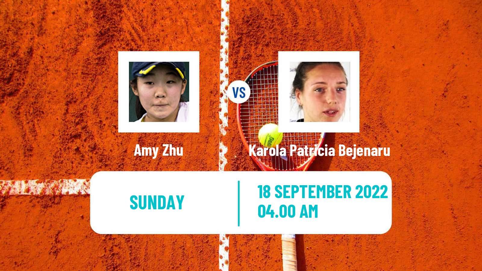 Tennis ITF Tournaments Amy Zhu - Karola Patricia Bejenaru