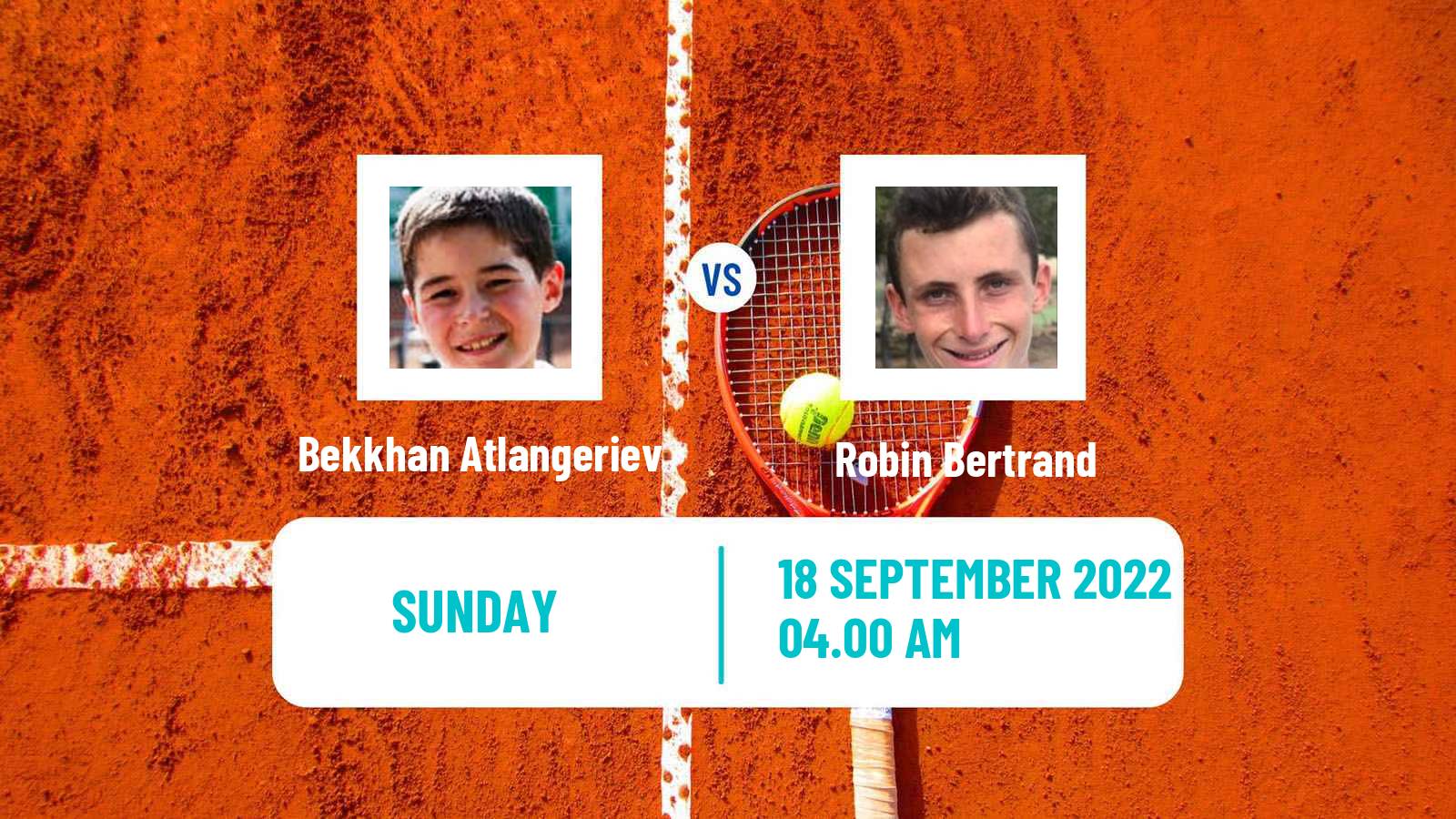 Tennis ITF Tournaments Bekkhan Atlangeriev - Robin Bertrand