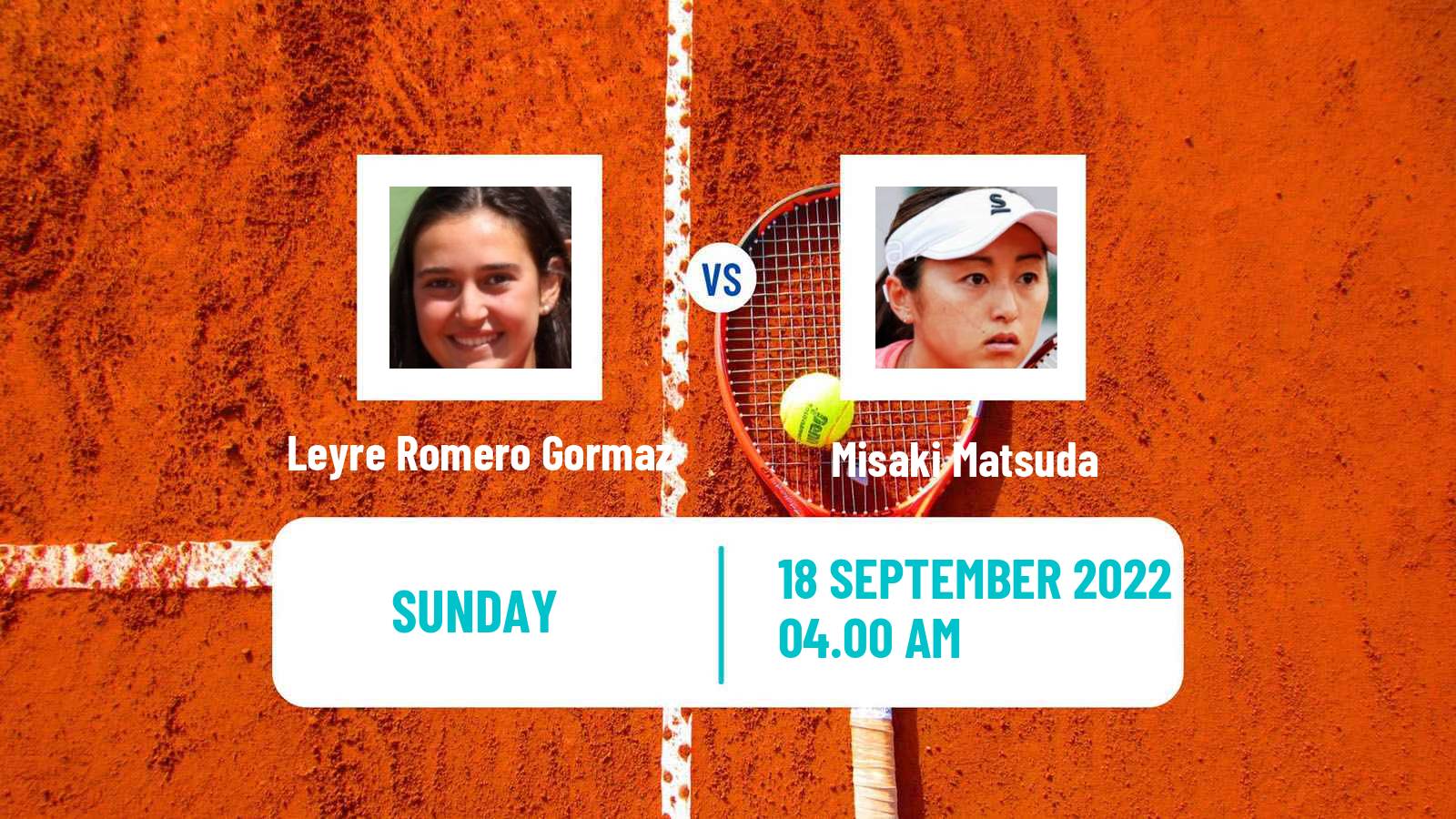 Tennis ITF Tournaments Leyre Romero Gormaz - Misaki Matsuda