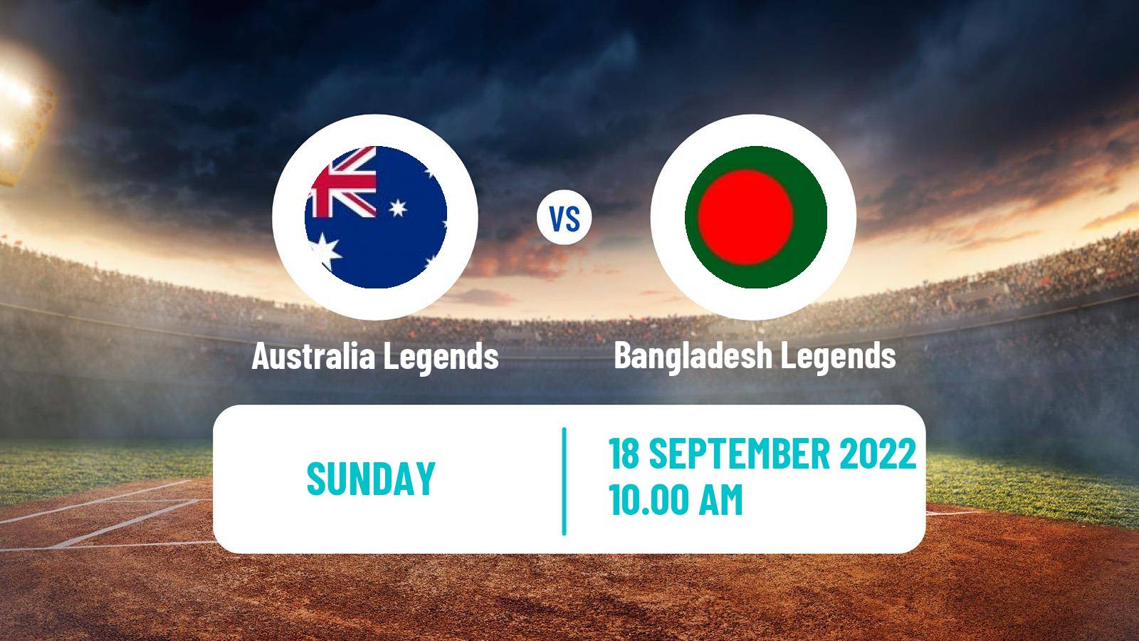 Cricket Road Safety World Series Cricket Australia Legends - Bangladesh Legends