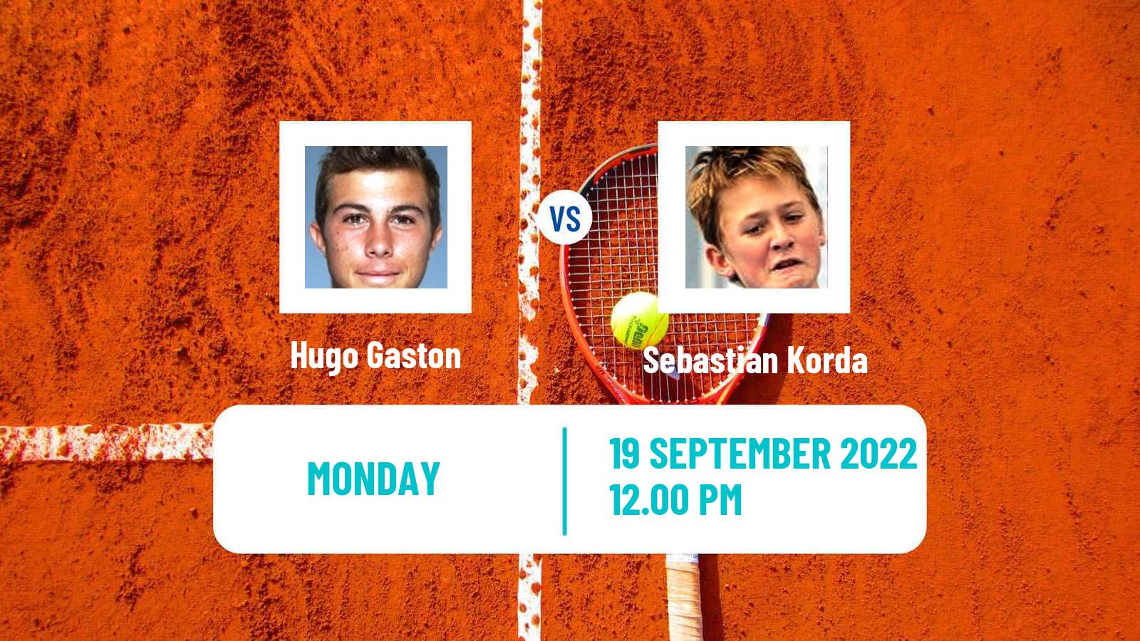 Tennis ATP Metz Hugo Gaston - Sebastian Korda