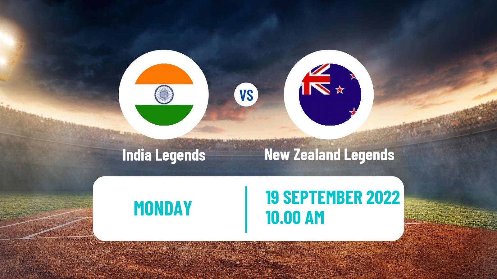 Cricket Road Safety World Series Cricket India Legends - New Zealand Legends