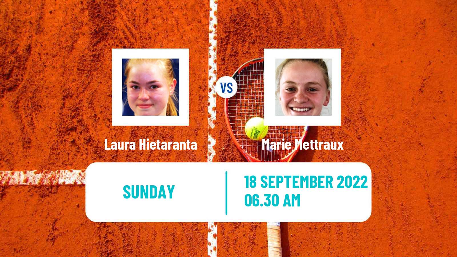 Tennis ITF Tournaments Laura Hietaranta - Marie Mettraux