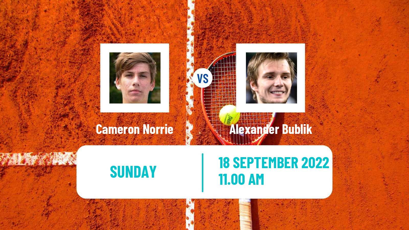 Tennis Davis Cup World Group Cameron Norrie - Alexander Bublik