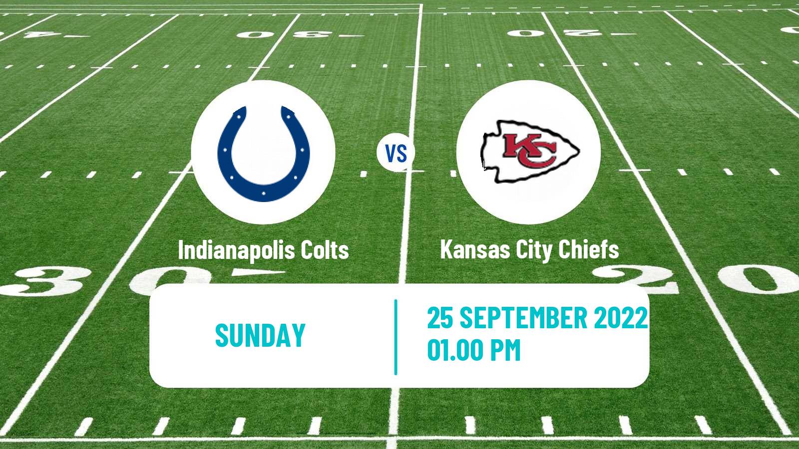 American football NFL Indianapolis Colts - Kansas City Chiefs