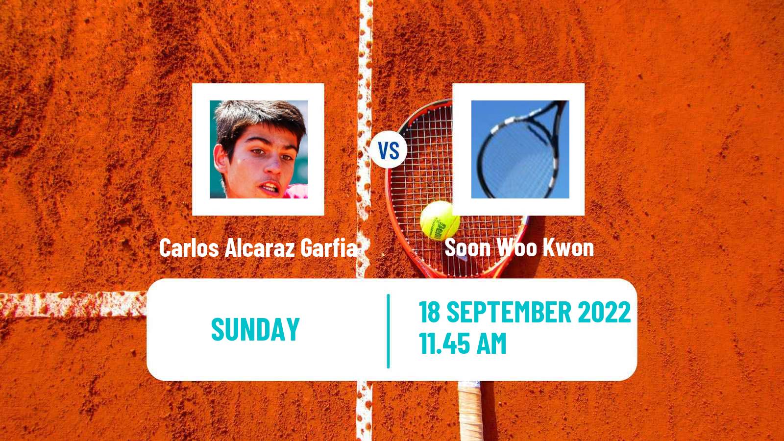 Tennis Davis Cup World Group Carlos Alcaraz Garfia - Soon Woo Kwon
