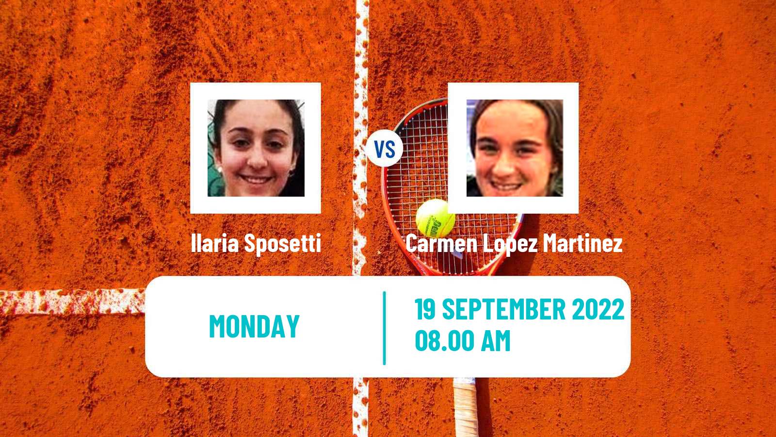 Tennis ITF Tournaments Ilaria Sposetti - Carmen Lopez Martinez