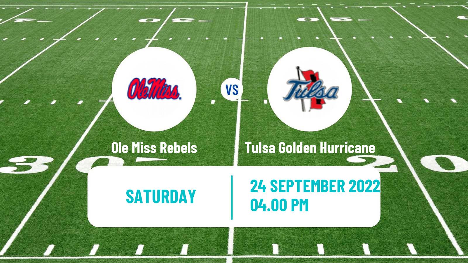 American football NCAA College Football Ole Miss Rebels - Tulsa Golden Hurricane