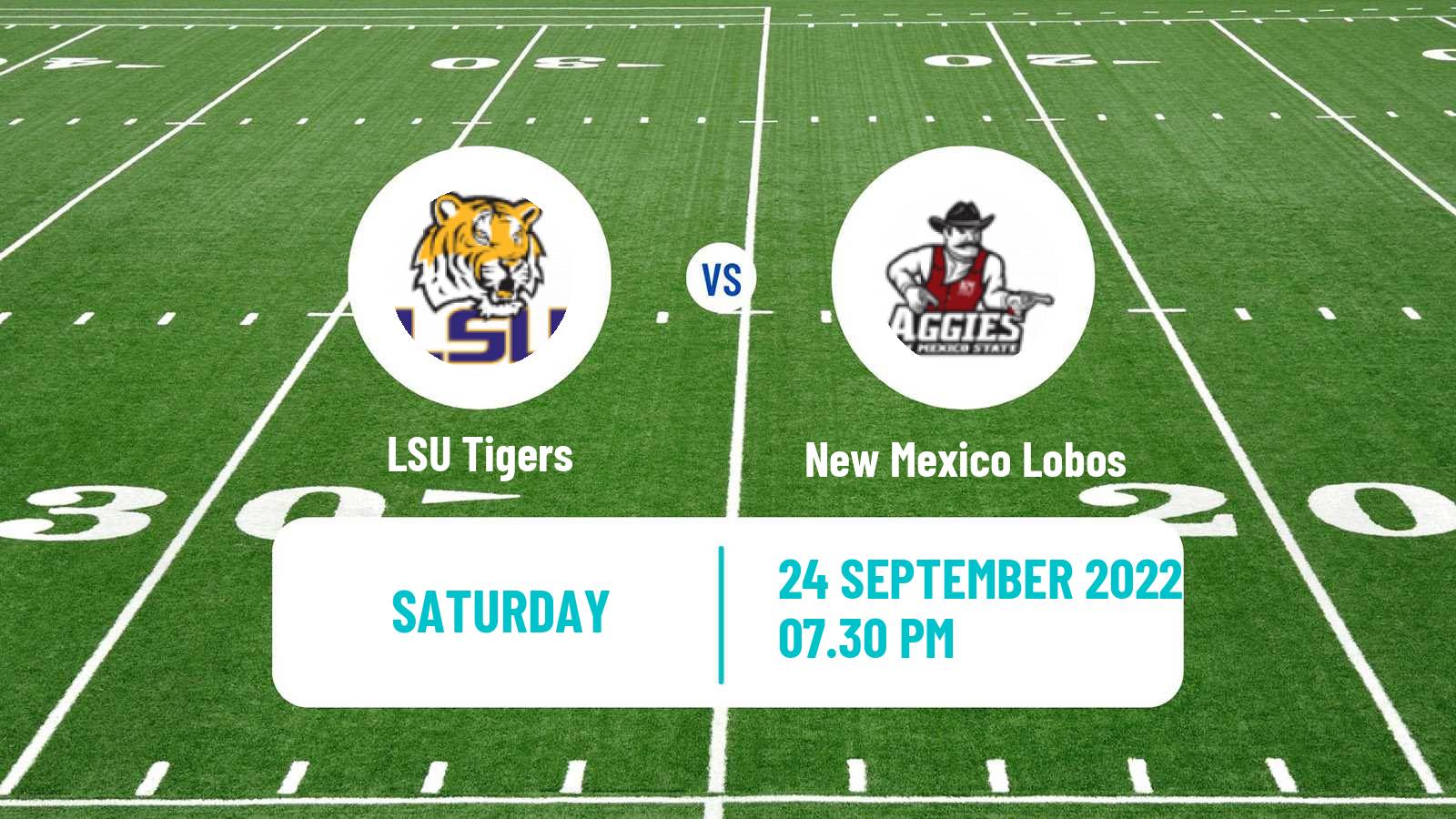 American football NCAA College Football LSU Tigers - New Mexico Lobos