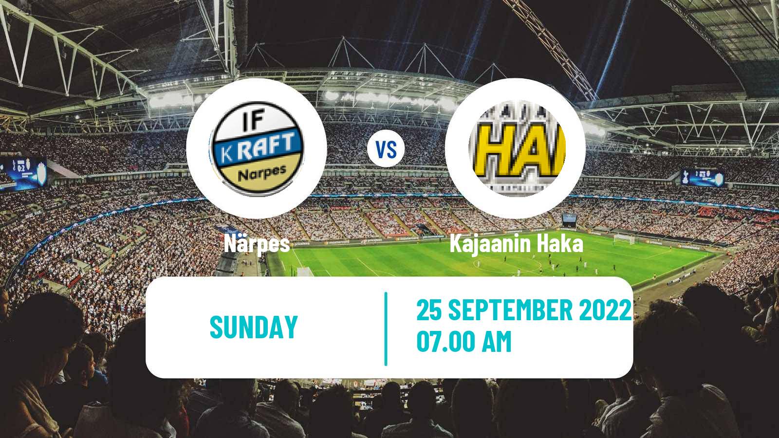 Soccer Finnish Kakkonen Group C Närpes - Kajaanin Haka