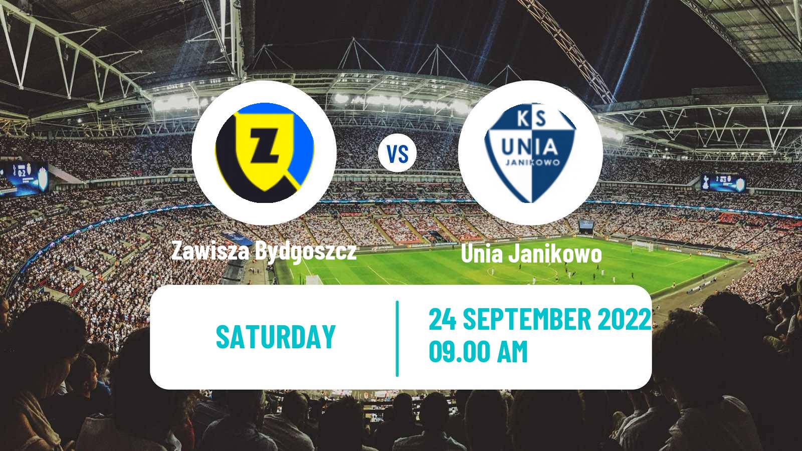 Soccer Polish Division 3 - Group II Zawisza Bydgoszcz - Unia Janikowo