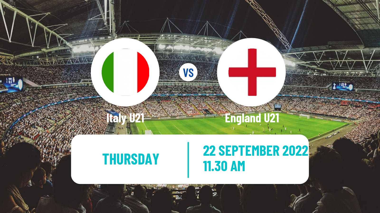 Soccer Friendly Italy U21 - England U21