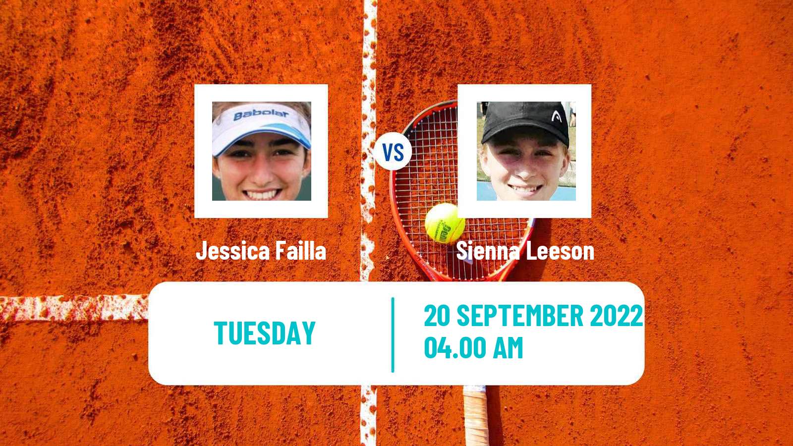 Tennis ITF Tournaments Jessica Failla - Sienna Leeson