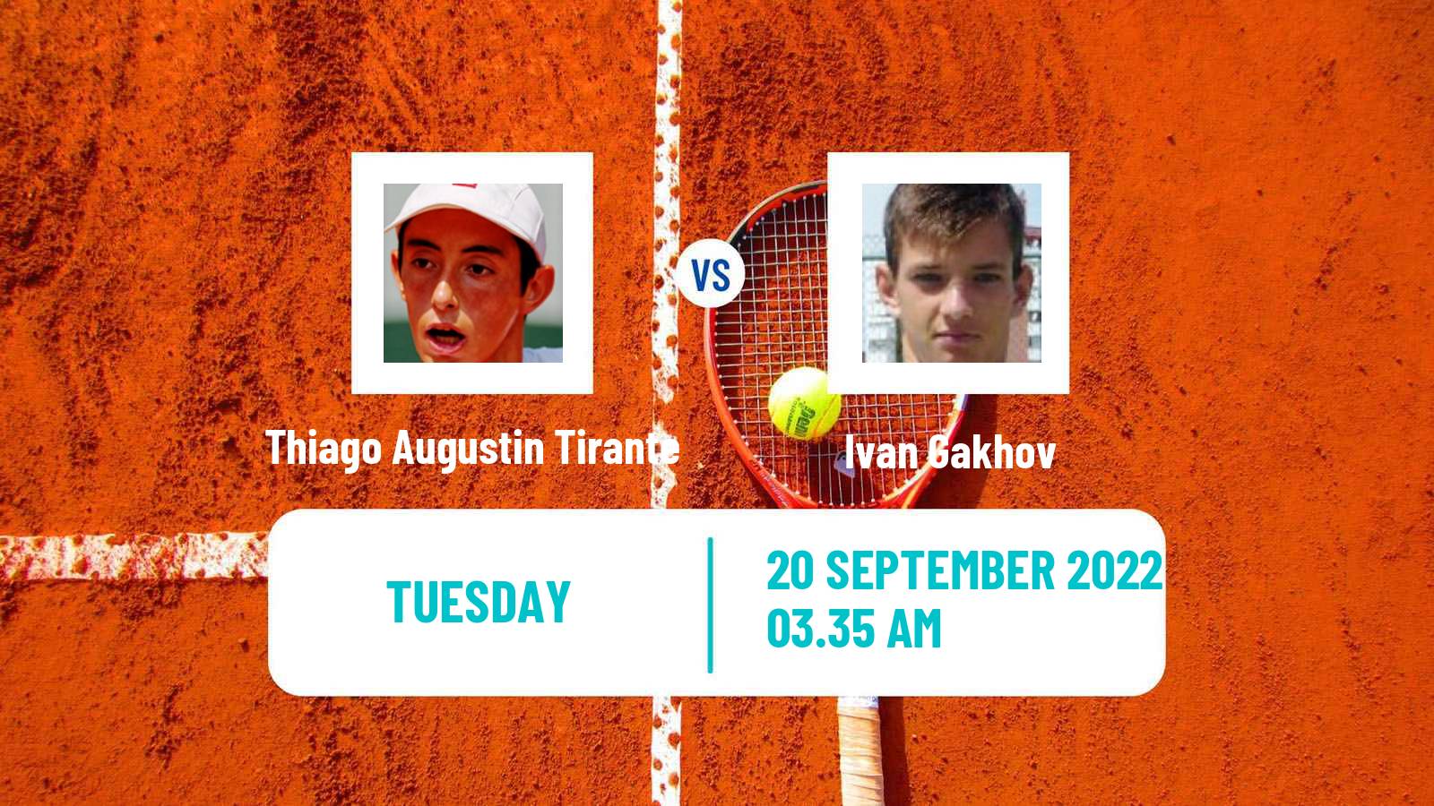Tennis ATP Challenger Thiago Augustin Tirante - Ivan Gakhov