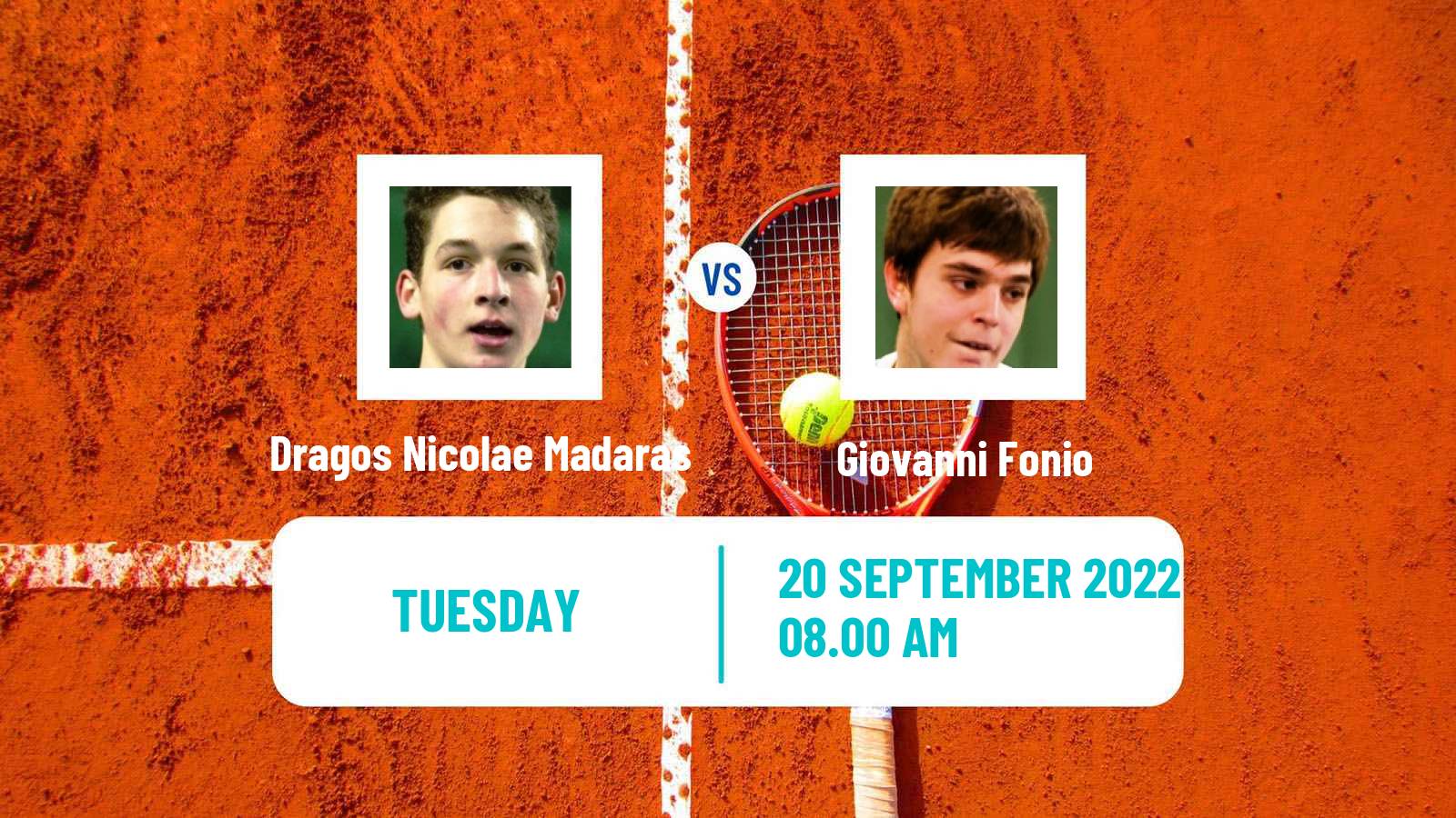 Tennis ATP Challenger Dragos Nicolae Madaras - Giovanni Fonio