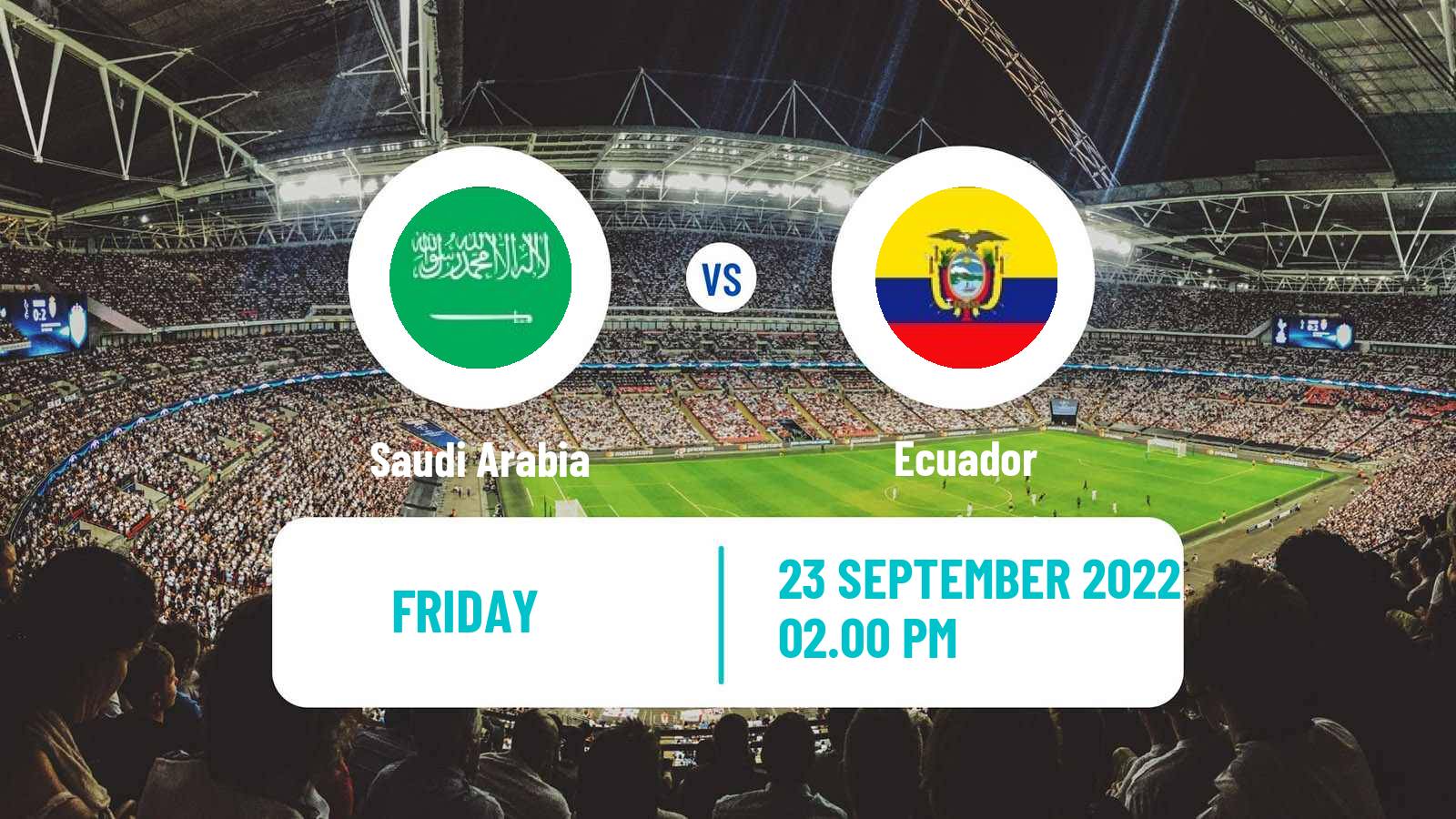 Soccer Friendly Saudi Arabia - Ecuador