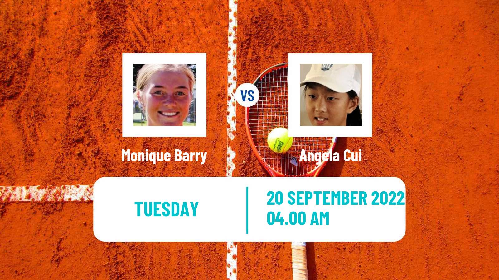 Tennis ITF Tournaments Monique Barry - Angela Cui