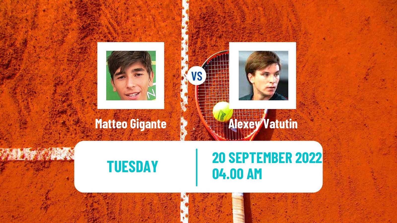 Tennis ATP Challenger Matteo Gigante - Alexey Vatutin