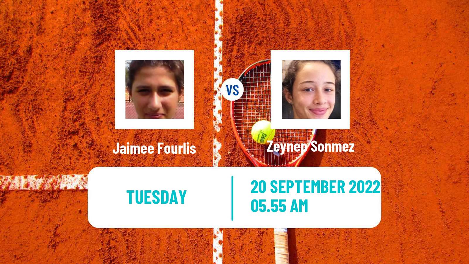 Tennis ITF Tournaments Jaimee Fourlis - Zeynep Sonmez