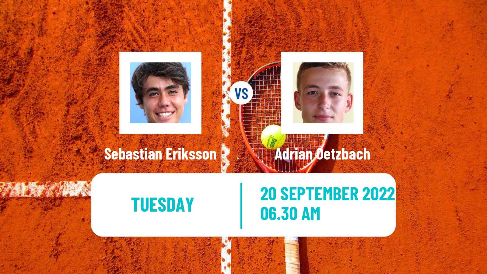 Tennis ITF Tournaments Sebastian Eriksson - Adrian Oetzbach