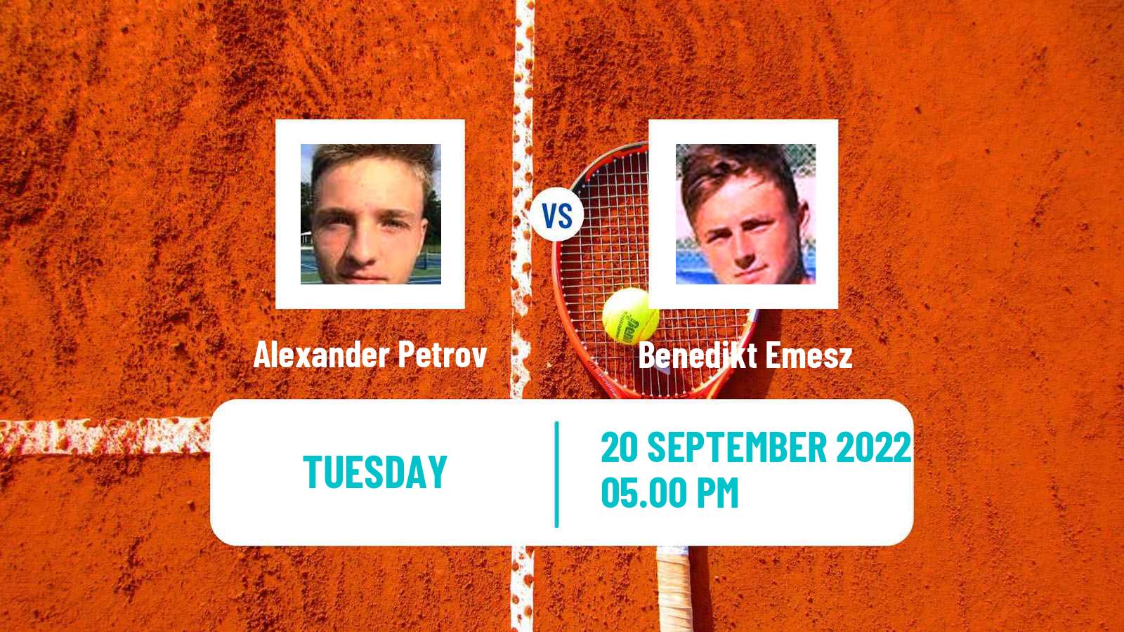 Tennis ITF Tournaments Alexander Petrov - Benedikt Emesz