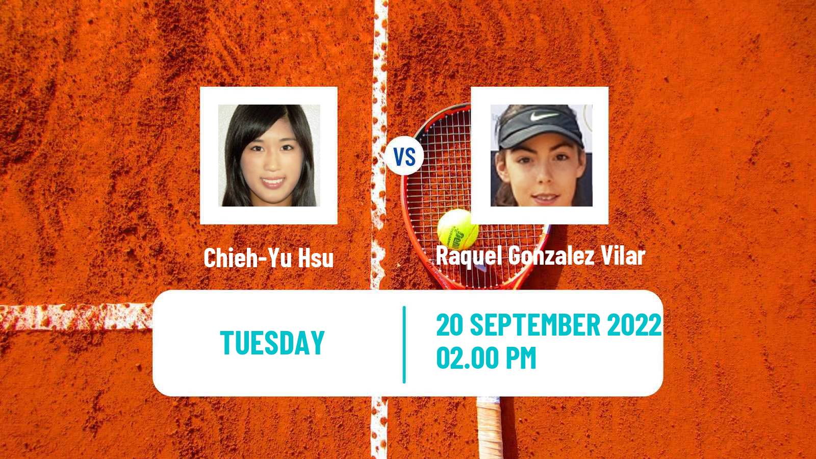 Tennis ITF Tournaments Chieh-Yu Hsu - Raquel Gonzalez Vilar