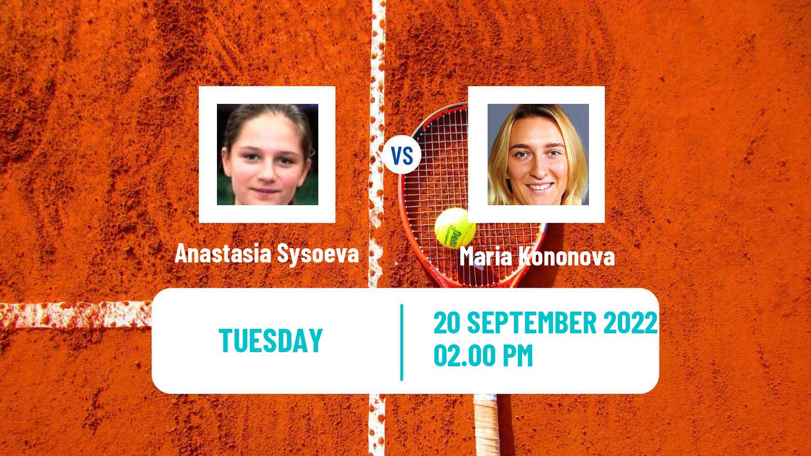 Tennis ITF Tournaments Anastasia Sysoeva - Maria Kononova