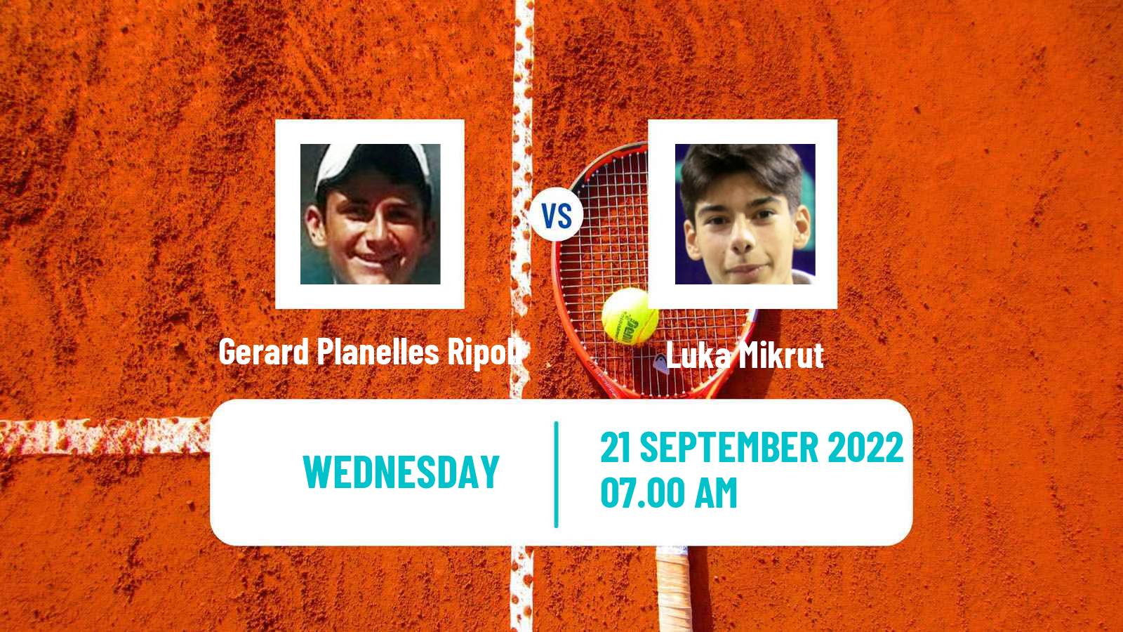 Tennis ITF Tournaments Gerard Planelles Ripoll - Luka Mikrut