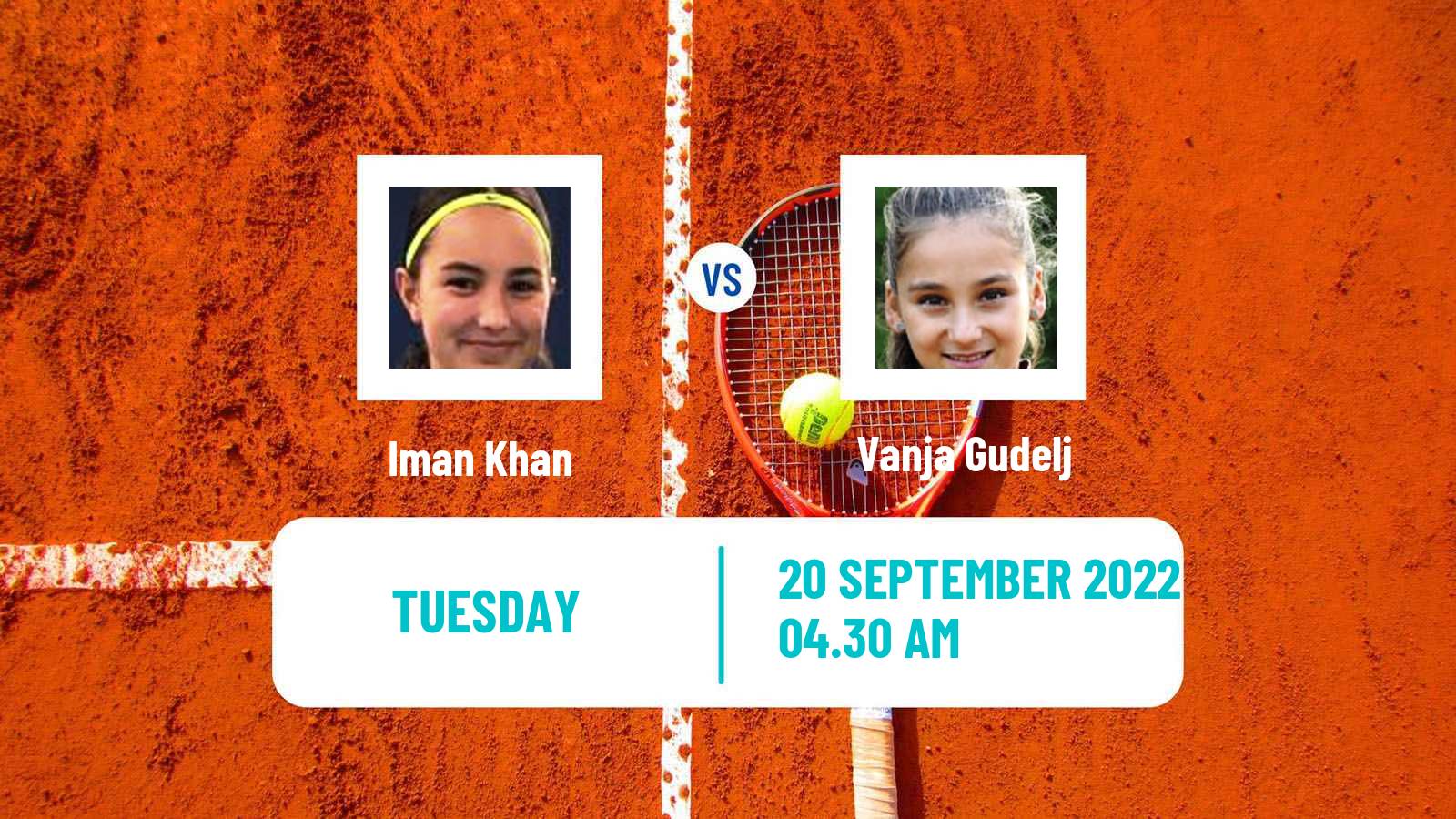 Tennis ITF Tournaments Iman Khan - Vanja Gudelj