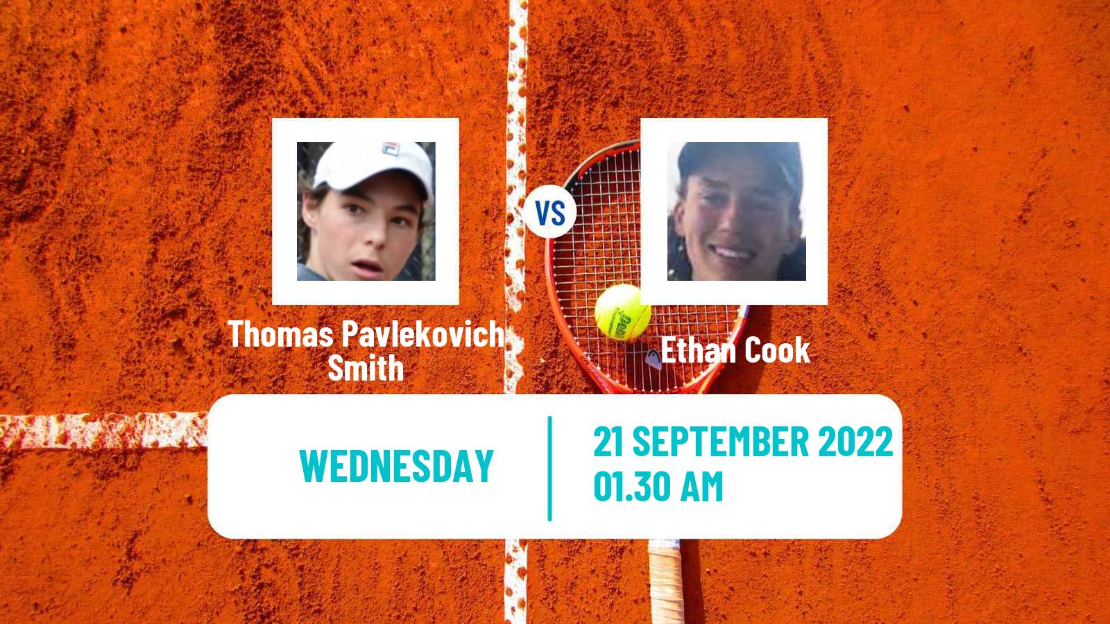 Tennis ITF Tournaments Thomas Pavlekovich Smith - Ethan Cook