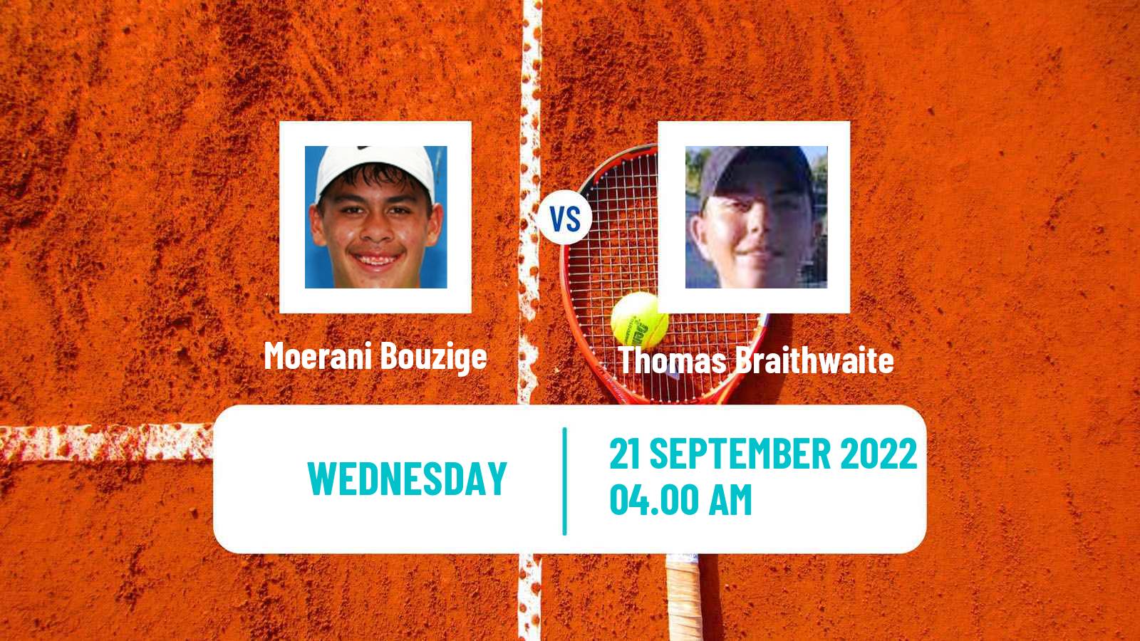 Tennis ITF Tournaments Moerani Bouzige - Thomas Braithwaite