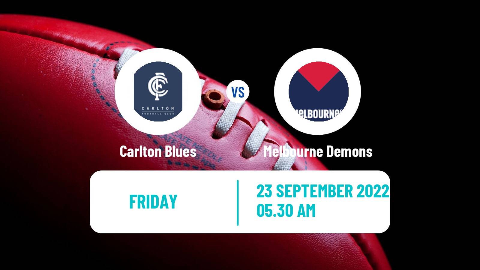Aussie rules AFL Women Carlton Blues - Melbourne Demons