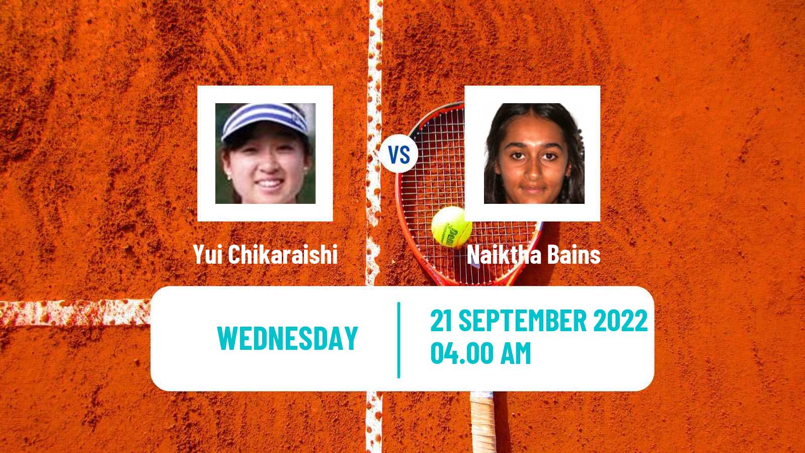 Tennis ITF Tournaments Yui Chikaraishi - Naiktha Bains