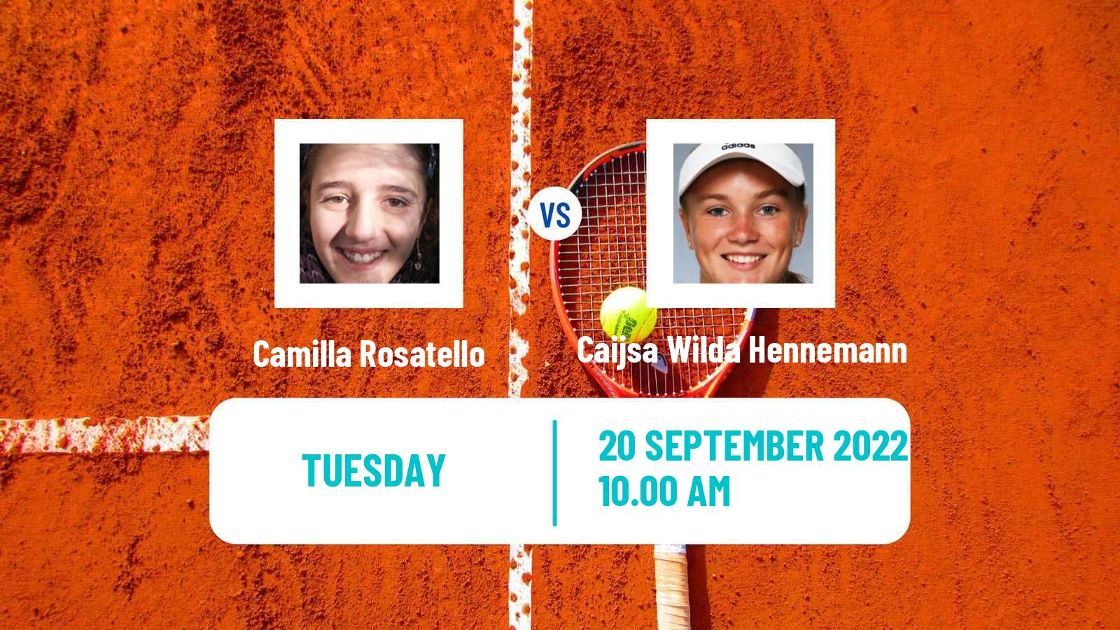 Tennis ITF Tournaments Camilla Rosatello - Caijsa Wilda Hennemann