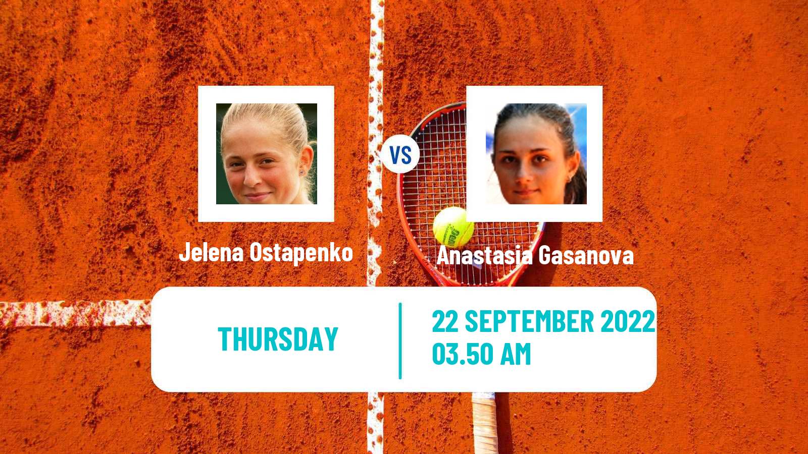 Tennis WTA Seoul Jelena Ostapenko - Anastasia Gasanova