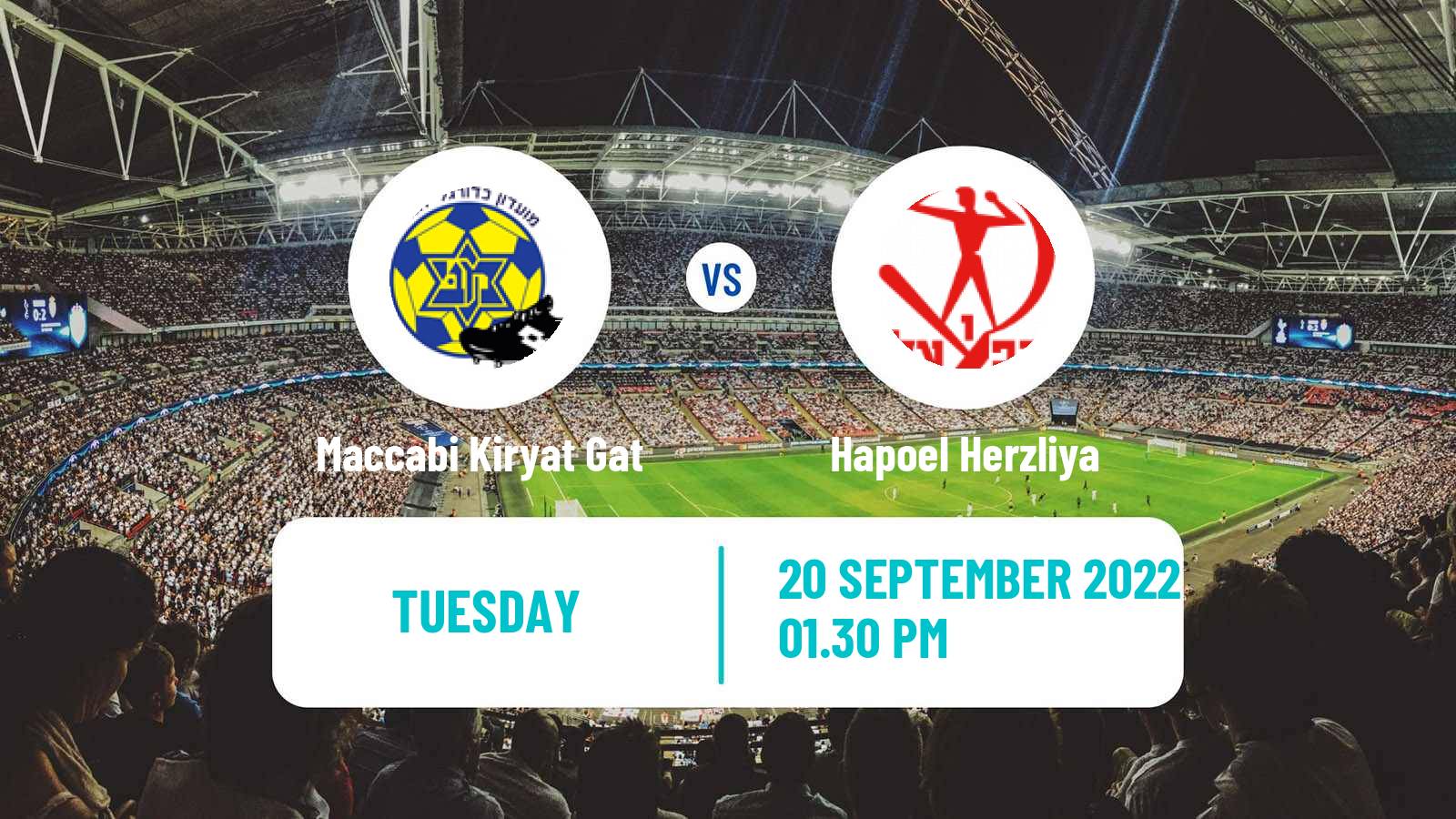 Soccer Israeli State Cup Maccabi Kiryat Gat - Hapoel Herzliya