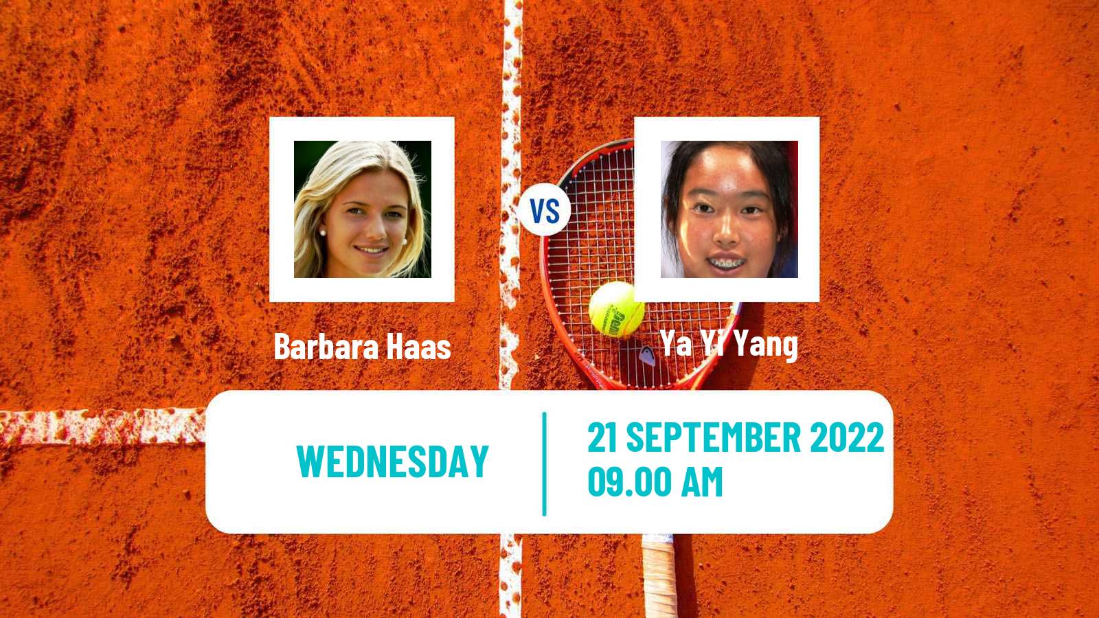 Tennis ITF Tournaments Barbara Haas - Ya Yi Yang