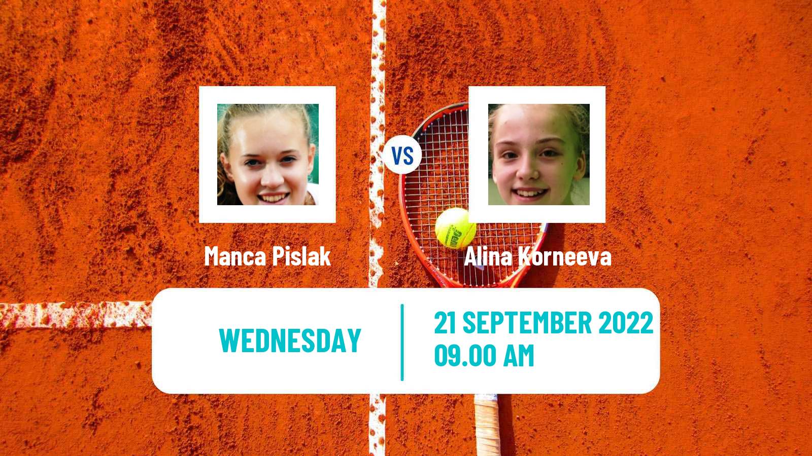 Tennis ITF Tournaments Manca Pislak - Alina Korneeva