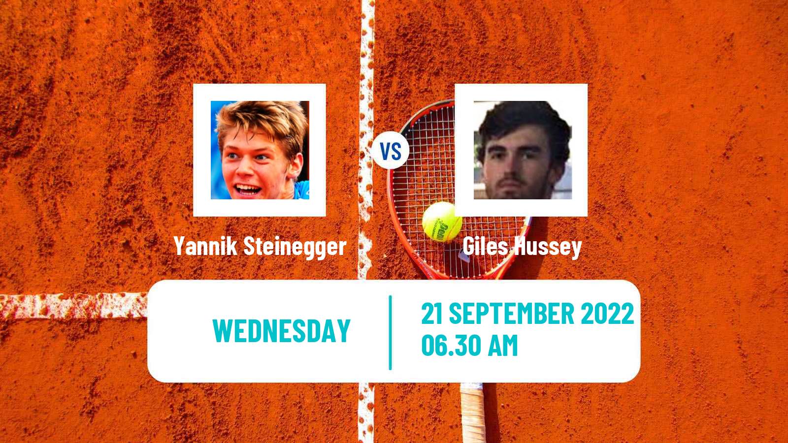Tennis ITF Tournaments Yannik Steinegger - Giles Hussey