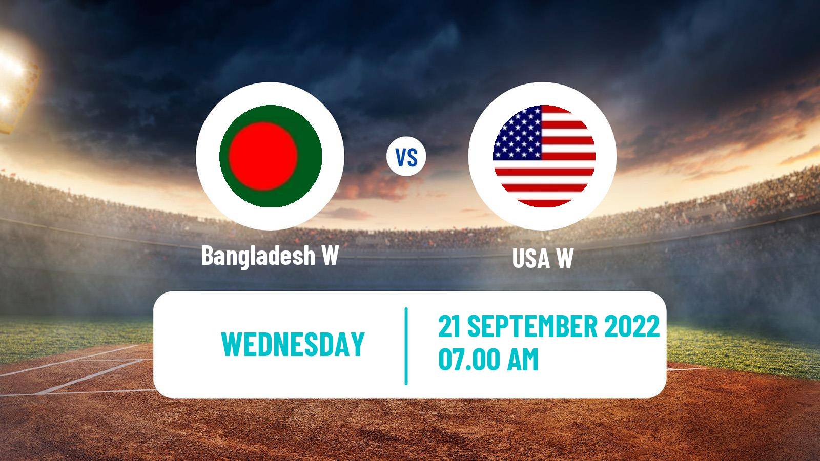 Cricket ICC World Twenty20 Women Bangladesh W - USA W