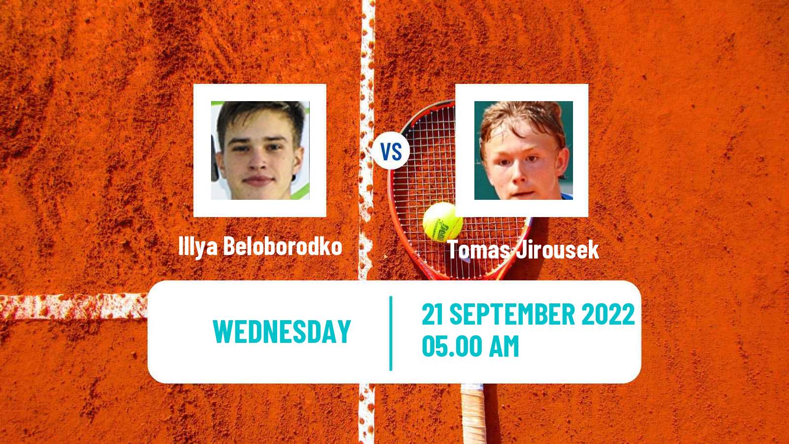 Tennis ITF Tournaments Illya Beloborodko - Tomas Jirousek