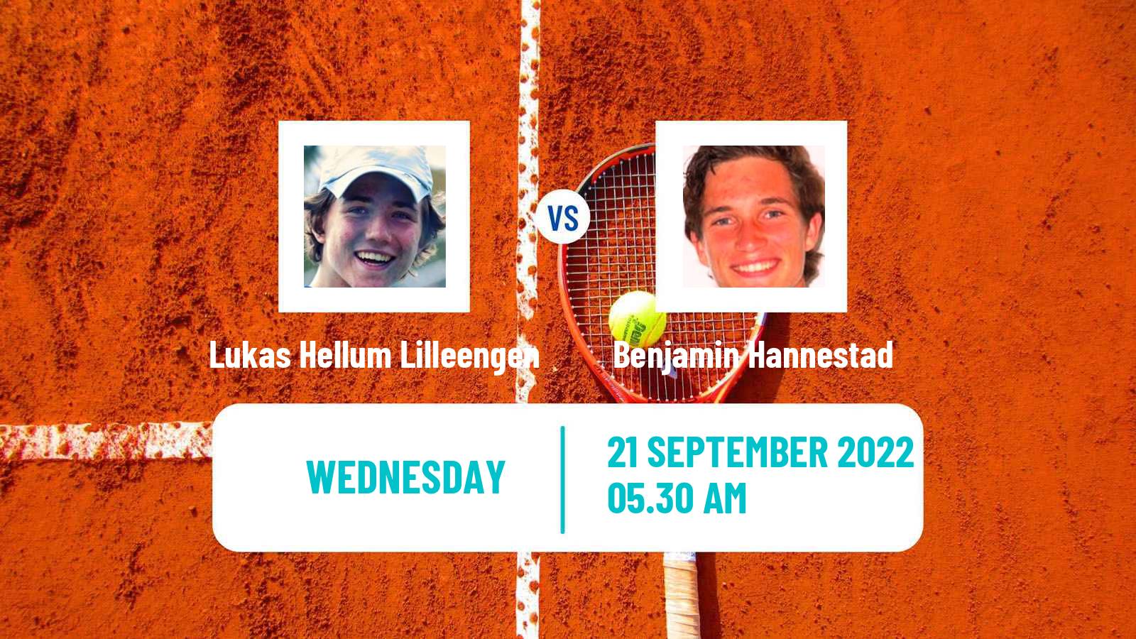 Tennis ITF Tournaments Lukas Hellum Lilleengen - Benjamin Hannestad