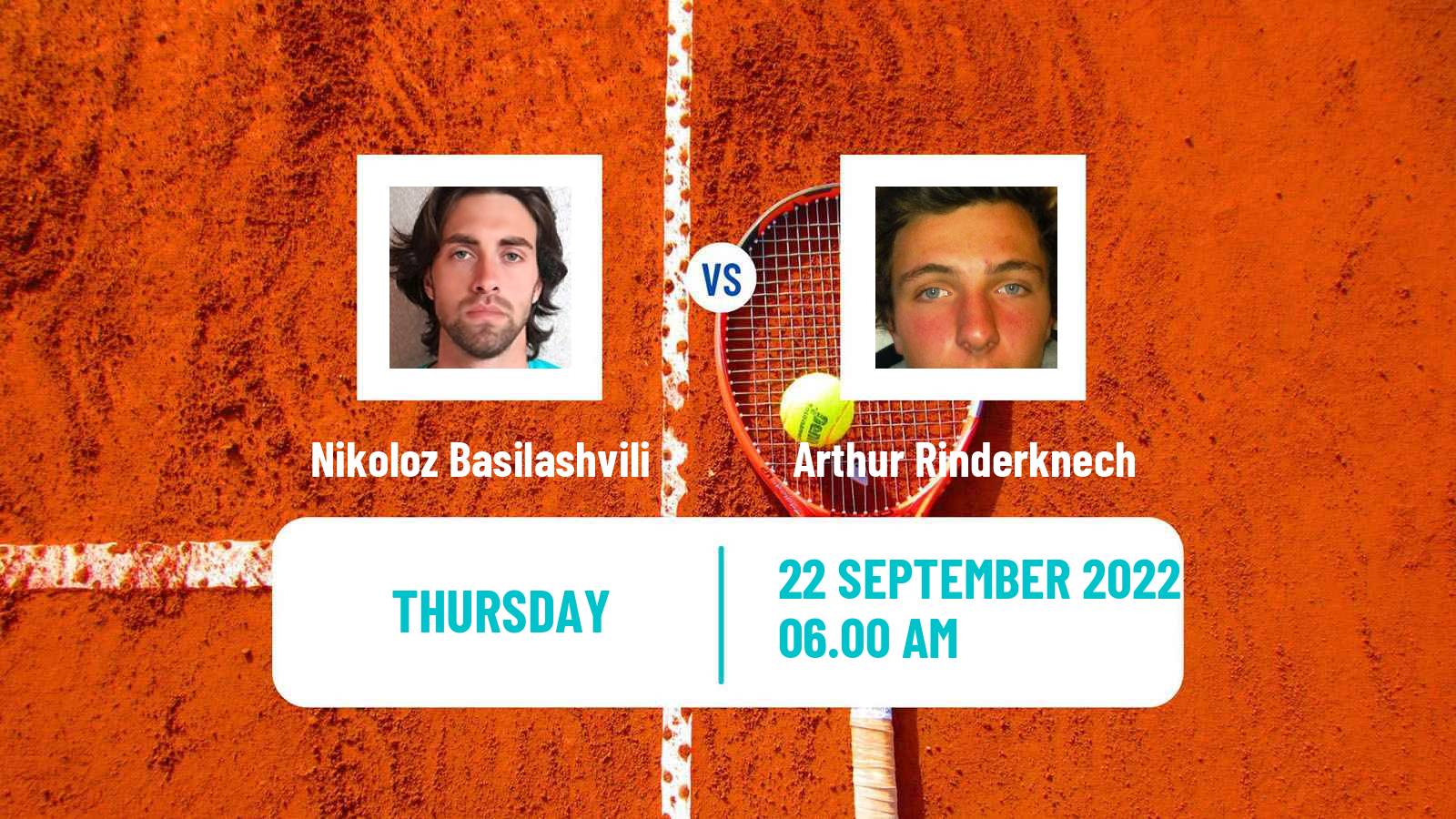 Tennis ATP Metz Nikoloz Basilashvili - Arthur Rinderknech