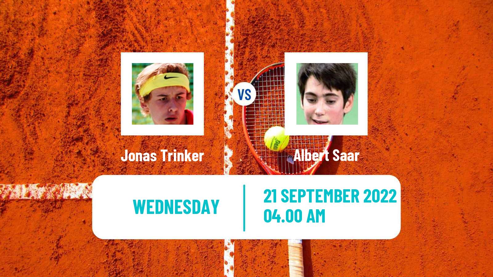 Tennis ITF Tournaments Jonas Trinker - Albert Saar