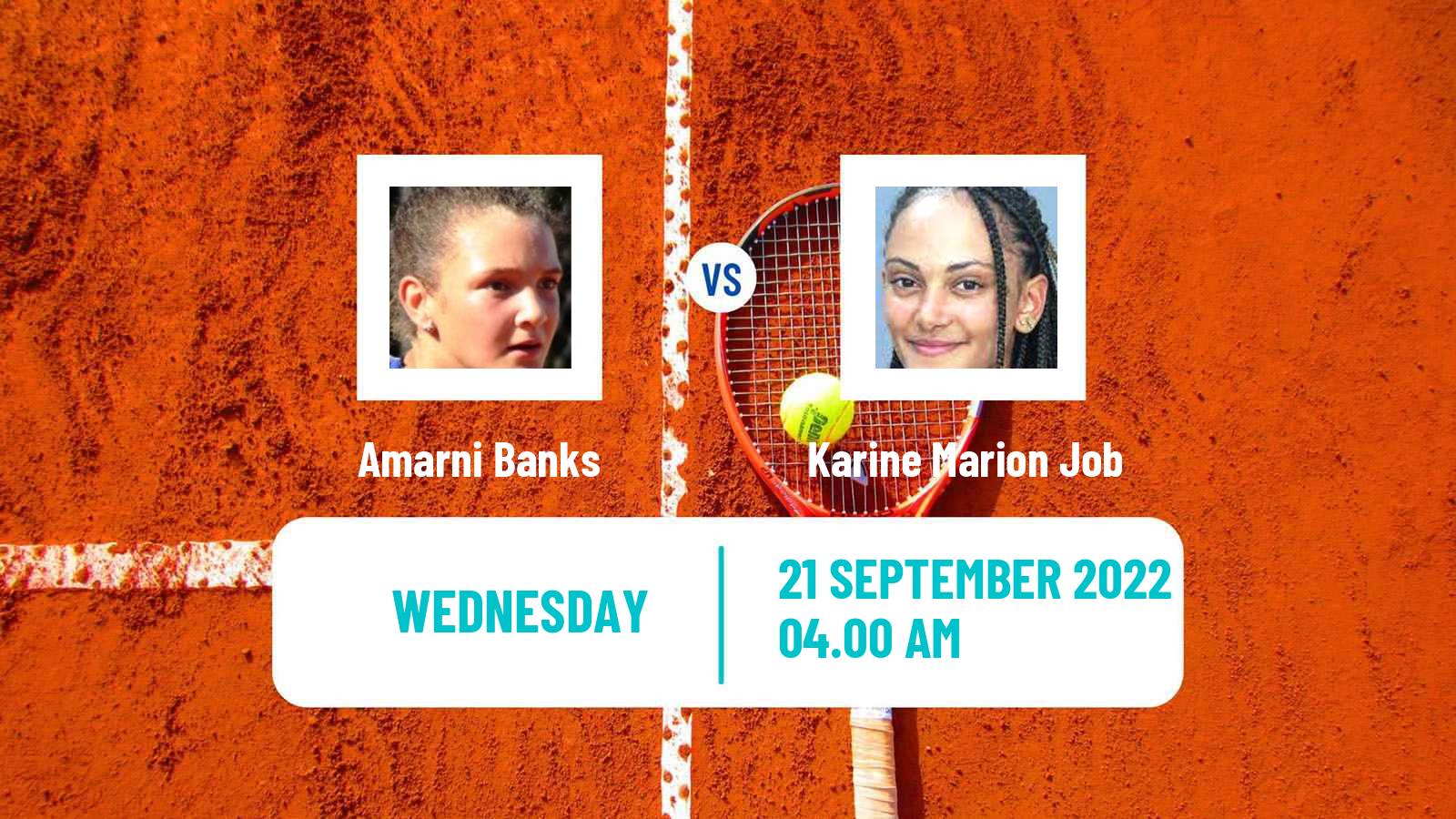 Tennis ITF Tournaments Amarni Banks - Karine Marion Job