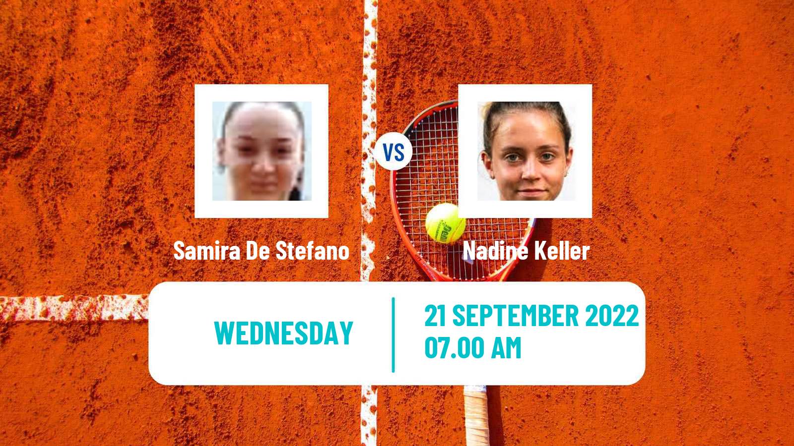 Tennis ITF Tournaments Samira De Stefano - Nadine Keller